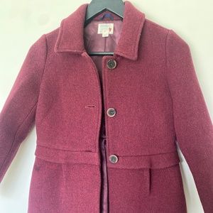 J Crew girls size 10 thick wool coat